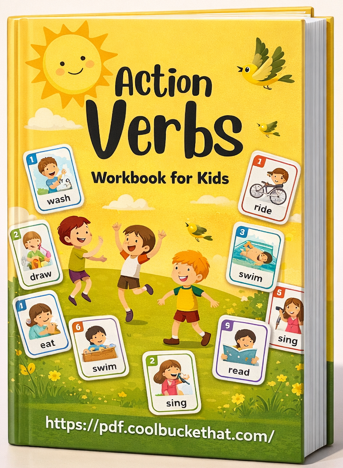 Action Verbs Workbook for Kids
